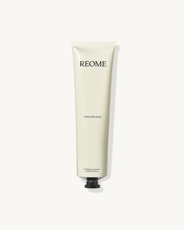 Tube of REOME cleanser on a white background